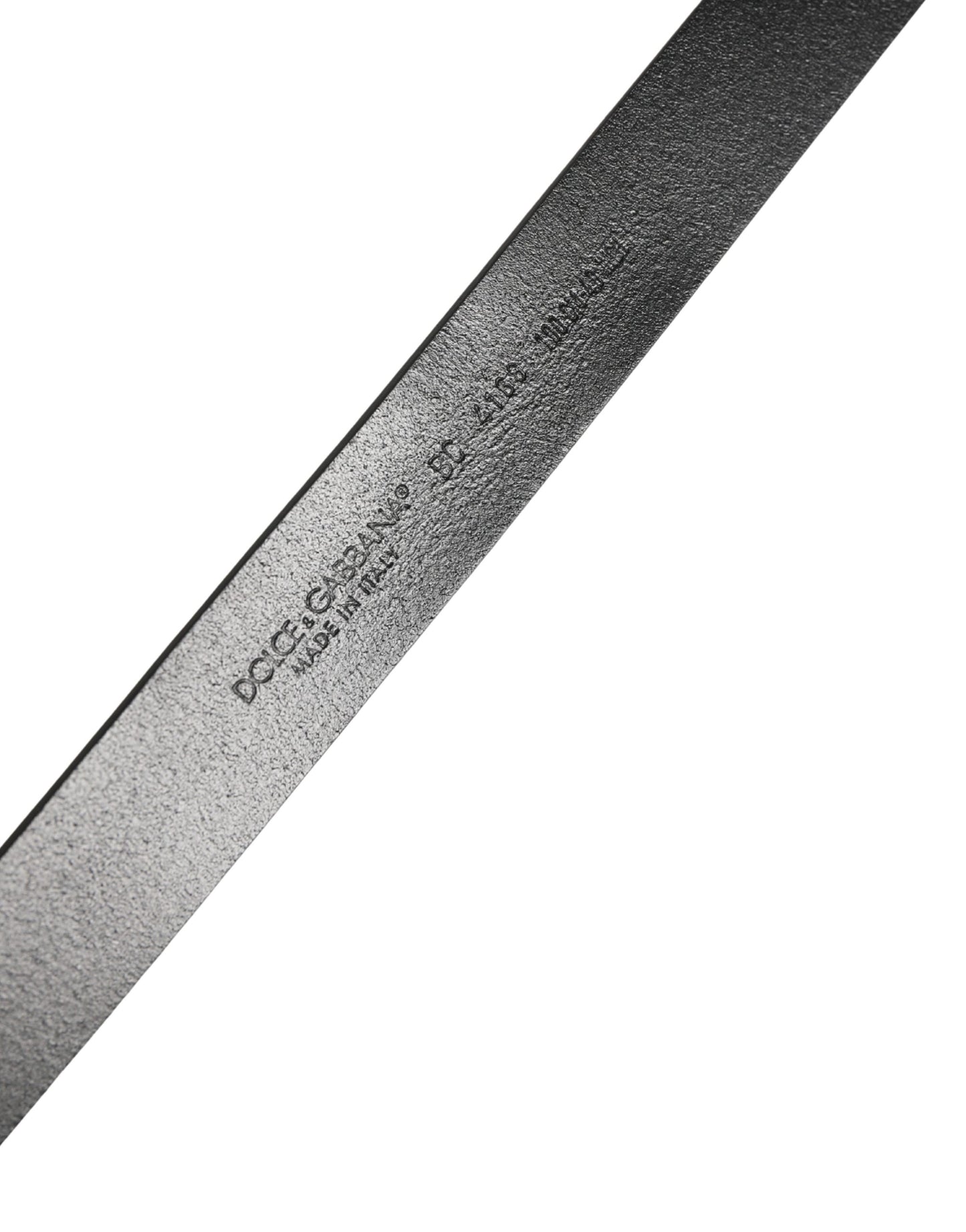 Dolce & Gabbana Men Black Classic Leather Logo Buckle Belt