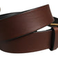 Dolce & Gabbana Men Brown Classic Leather Metal Buckle Belt