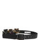 Dolce & Gabbana Men Black Classic Leather Metal Buckle Belt