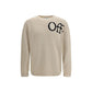 Off-White Beige Cotton Sweatshirt