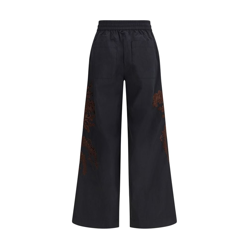 P.A.R.O.S.H. Black Cotton Casual Pants