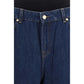 7FOR Blue Cotton Relaxed Fit Jeans