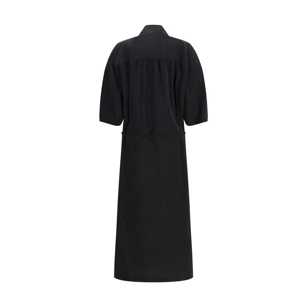 Lemaire Black Silk Casual Dress