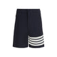 Thom Browne Blue Viscose Bermuda Shorts