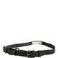 Dolce & Gabbana Men Black Calfskin Leather Metal Buckle Belt