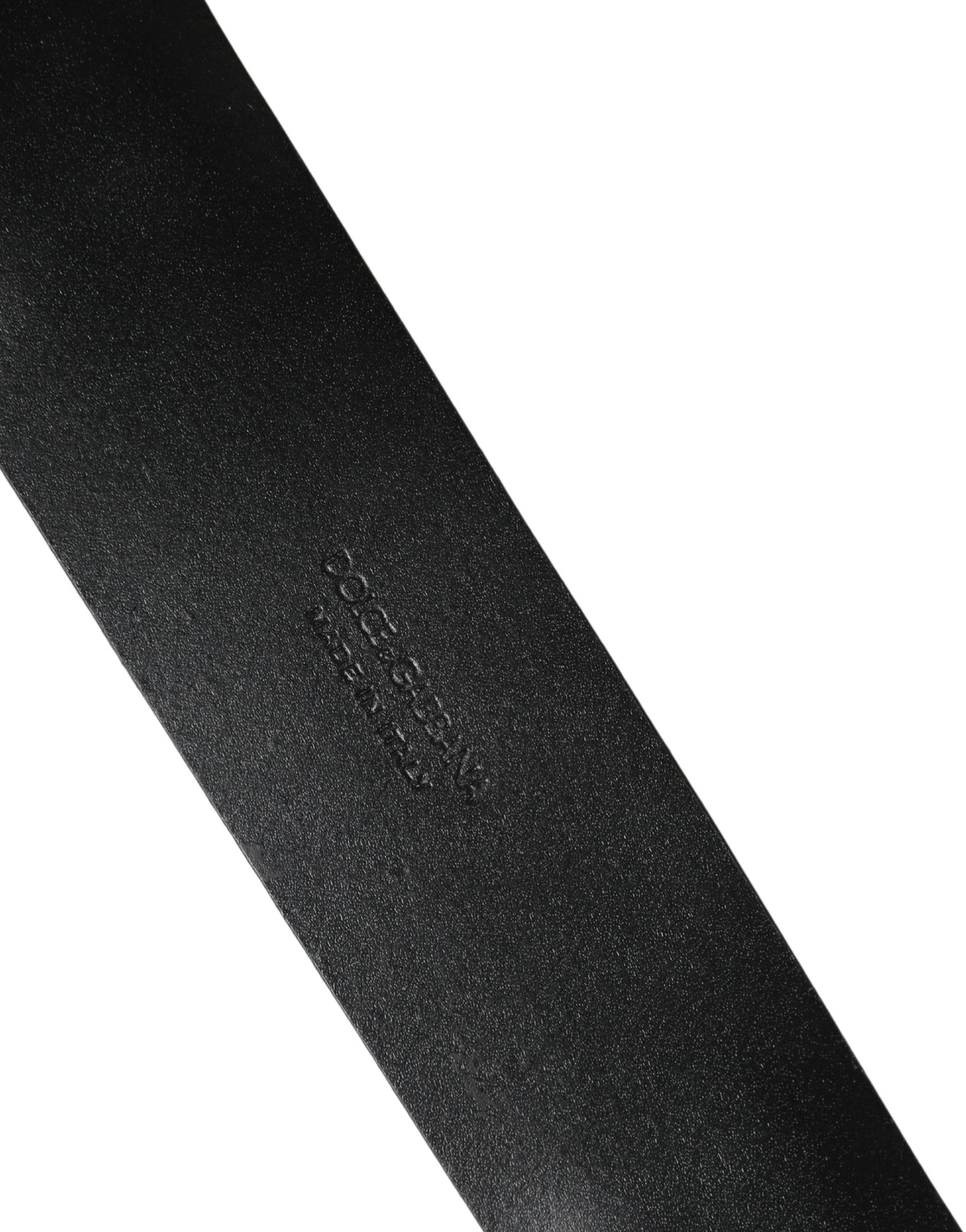 Dolce & Gabbana Men Black Classic Leather Metal Buckle Belt