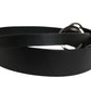 Dolce & Gabbana Men Black Calfskin Leather Metal Buckle Belt