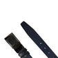 Dolce & Gabbana Men Blue Calfskin Leather Square Buckle Belt