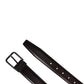 Dolce & Gabbana Men Brown Classic Leather Metal Buckle Belt