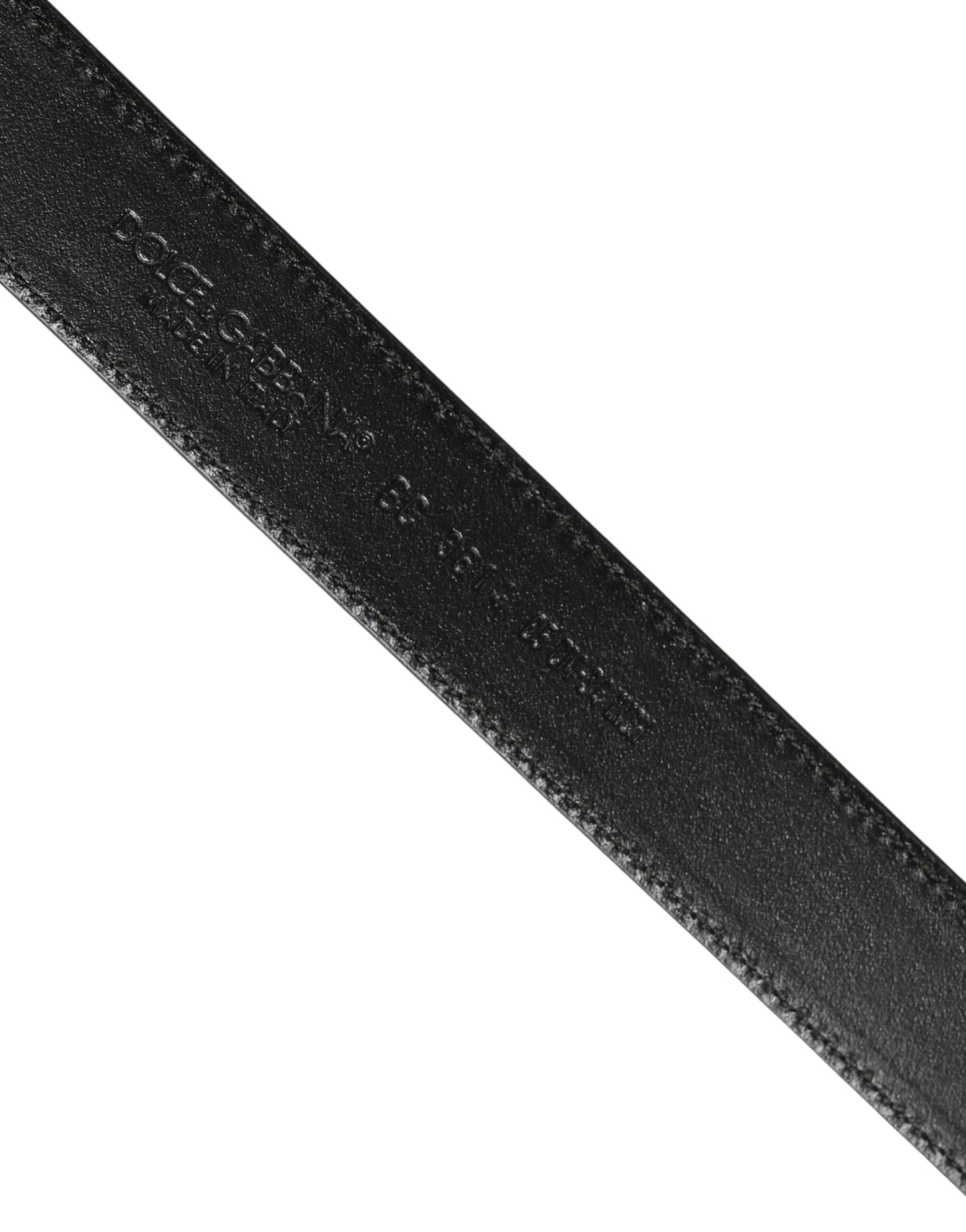 Dolce & Gabbana Men Brown Classic Leather Metal Buckle Belt