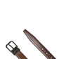 Dolce & Gabbana Men Brown Classic Leather Metal Buckle Belt