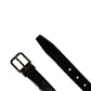 Dolce & Gabbana Men Black Classic Leather Metal Buckle Belt