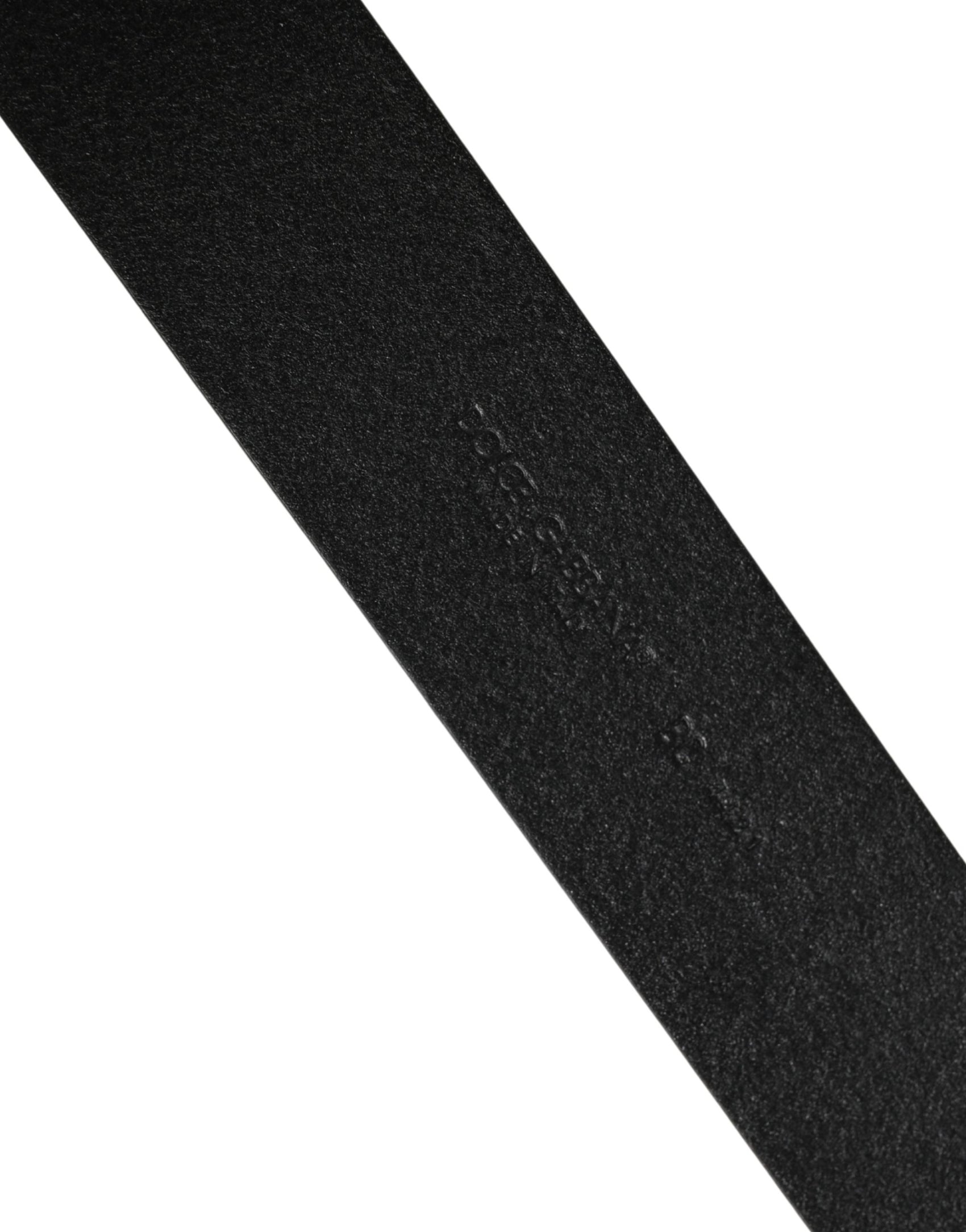 Dolce & Gabbana Men Black Classic Leather Metal Buckle Belt