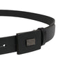 Dolce & Gabbana Men Black Calfskin Leather Square Buckle Belt