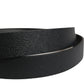 Dolce & Gabbana Men Black Calfskin Leather Square Buckle Belt