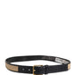 Dolce & Gabbana Men Beige Braided Leather Metal Buckle Belt