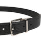 Dolce & Gabbana Men Black Classic Leather Metal Buckle Belt