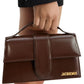 Jacquemus Midnight brown Leather Le Grand Bambino Handbag