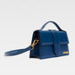 Jacquemus Dark NavyLeather Le Grand Bambino Handbag