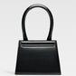 Jacquemus Black  leather Le Chiquito moyen bag