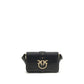 PINKO Black Calf Leather Bos Taurus Shoulder Bag