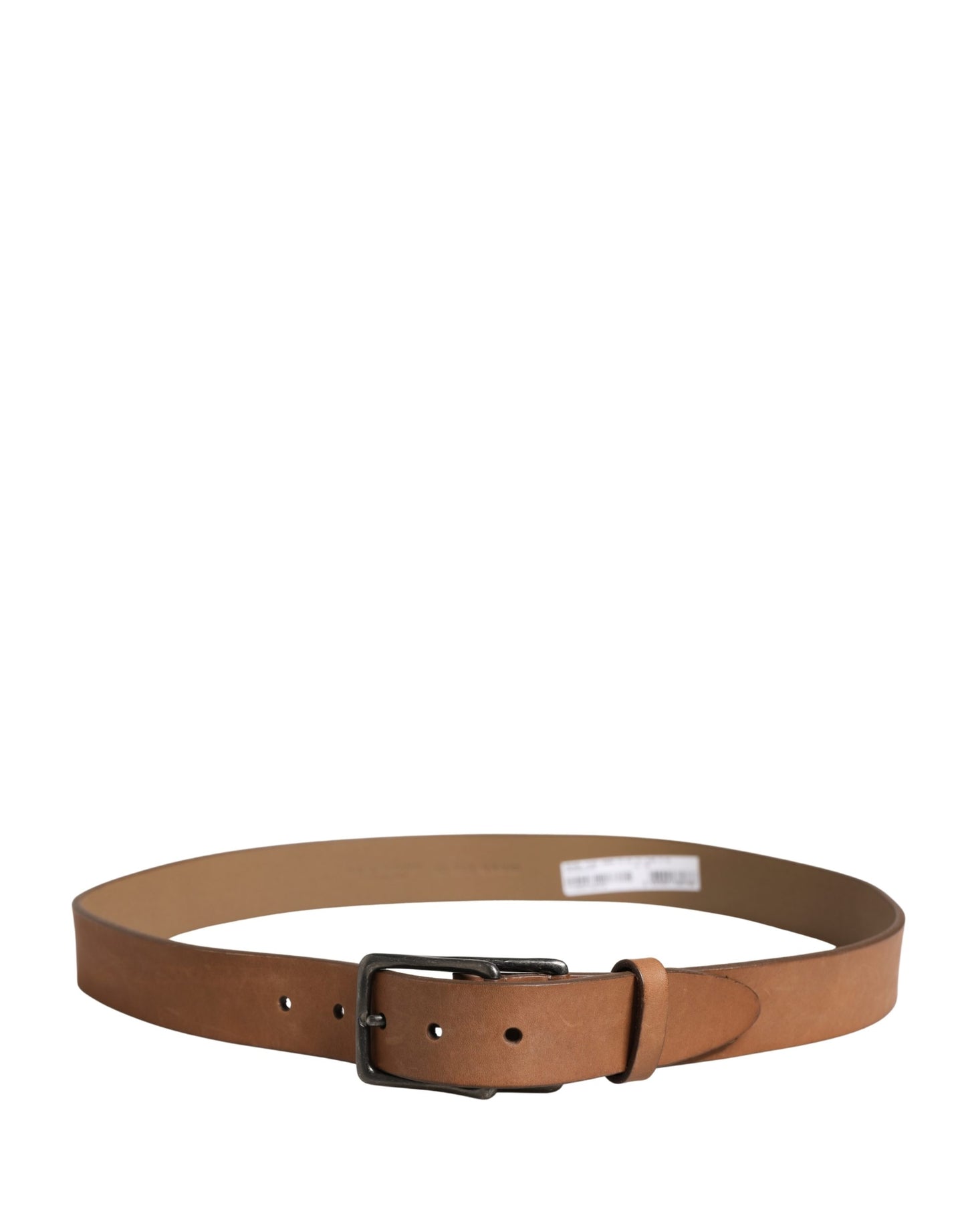 Dolce & Gabbana Men Brown Leather Classic Metal Buckle Belt