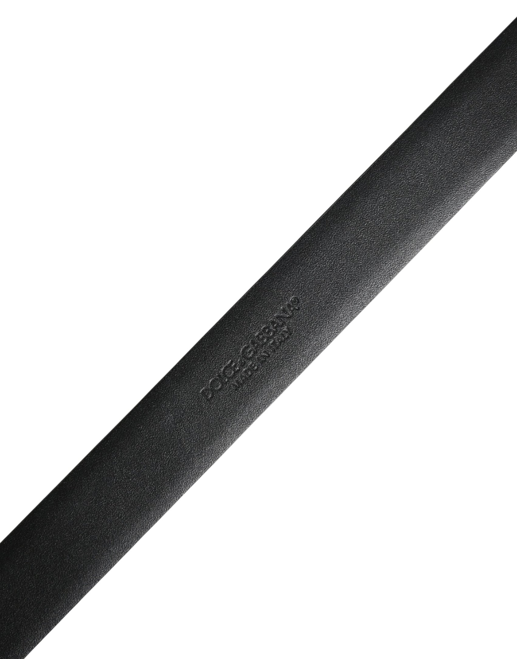 Dolce & Gabbana Men Blue Classic Leather Metal Buckle Belt