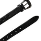 Dolce & Gabbana Men Black Calf Embellished Metal Buckle Belt