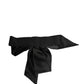 Dolce & Gabbana Black Silk Satin Sash Wide Waist Women Belt