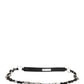 Dolce & Gabbana Black Leather Silver Chain Bag Accessory Shoulder Strap