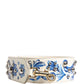 Dolce & Gabbana White Blue Floral Leather Stud Accessory Shoulder Strap