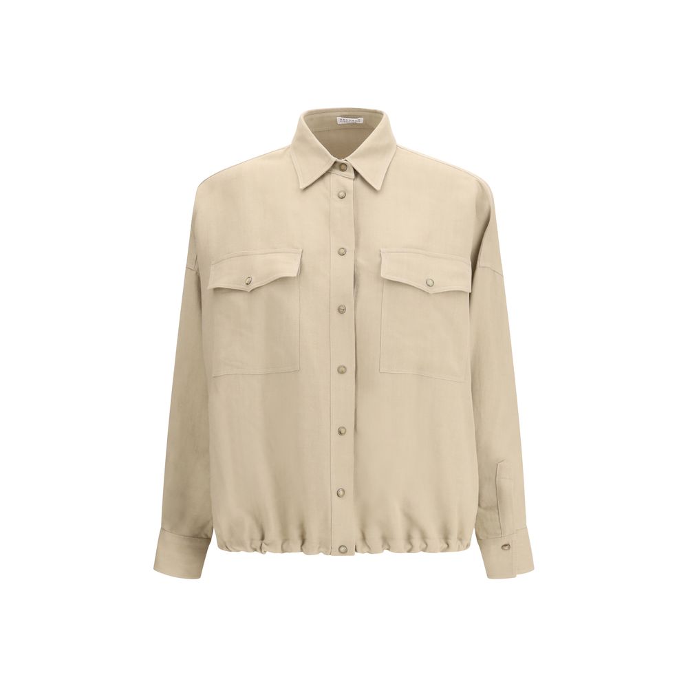Brunello Cucinelli Beige Viscose Blouse