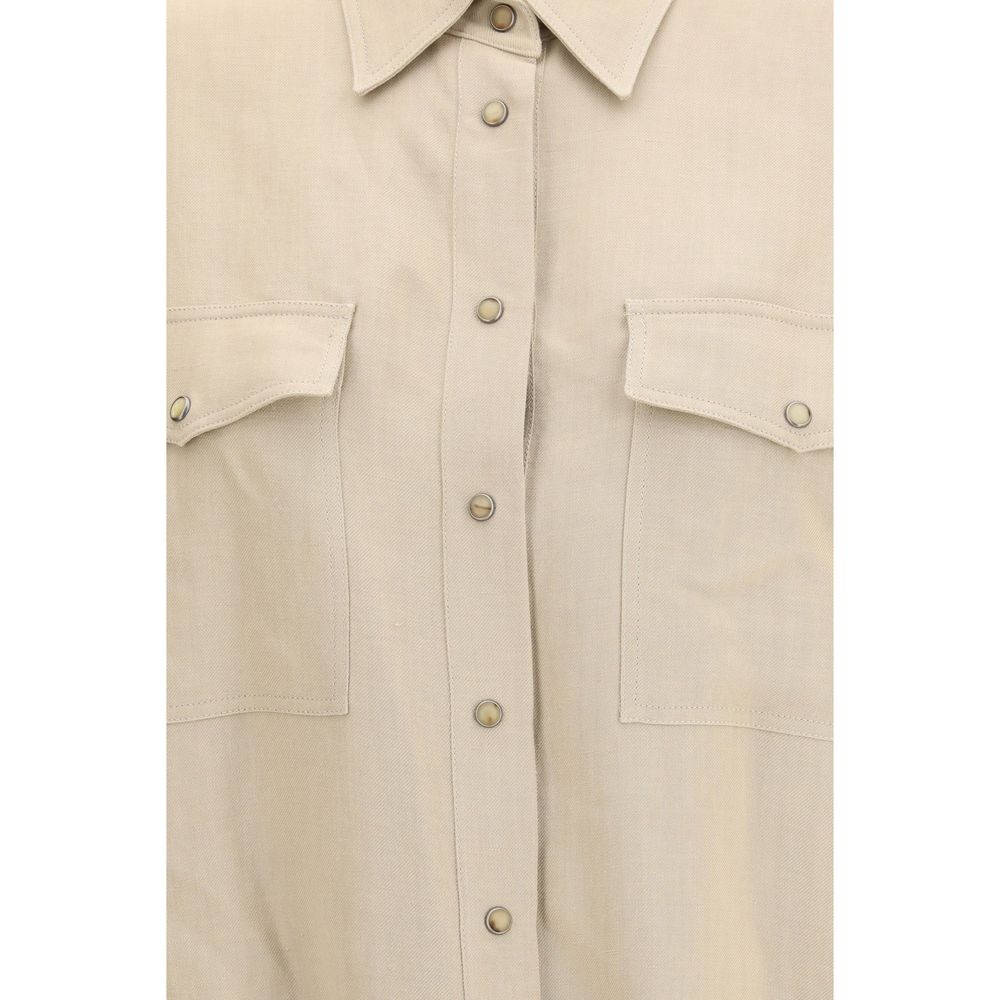Brunello Cucinelli Beige Viscose Blouse
