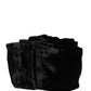 Dolce & Gabbana Black Viscose Satin Waist Women Cintura Belt