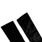 Dolce & Gabbana Black Viscose Satin Waist Women Cintura Belt