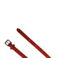 Dolce & Gabbana Red Velvet Crystals Chain Embellished Belt