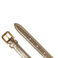 Dolce & Gabbana Gold Brass Chain Coin Embellished Metal Buckle Belt