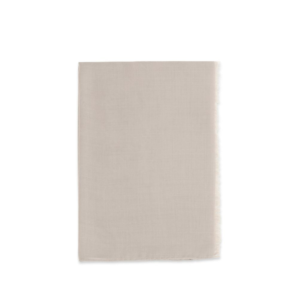 Max Mara Beige Silk Scarf