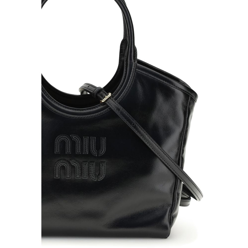 Miu Miu Black Calf Leather Bos Taurus Handbag