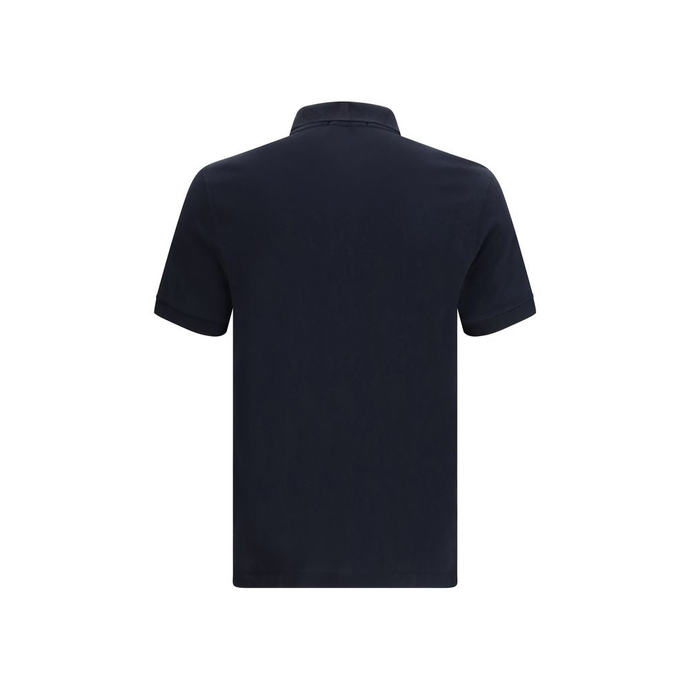 Stone Island Blue Cotton Polo Shirt