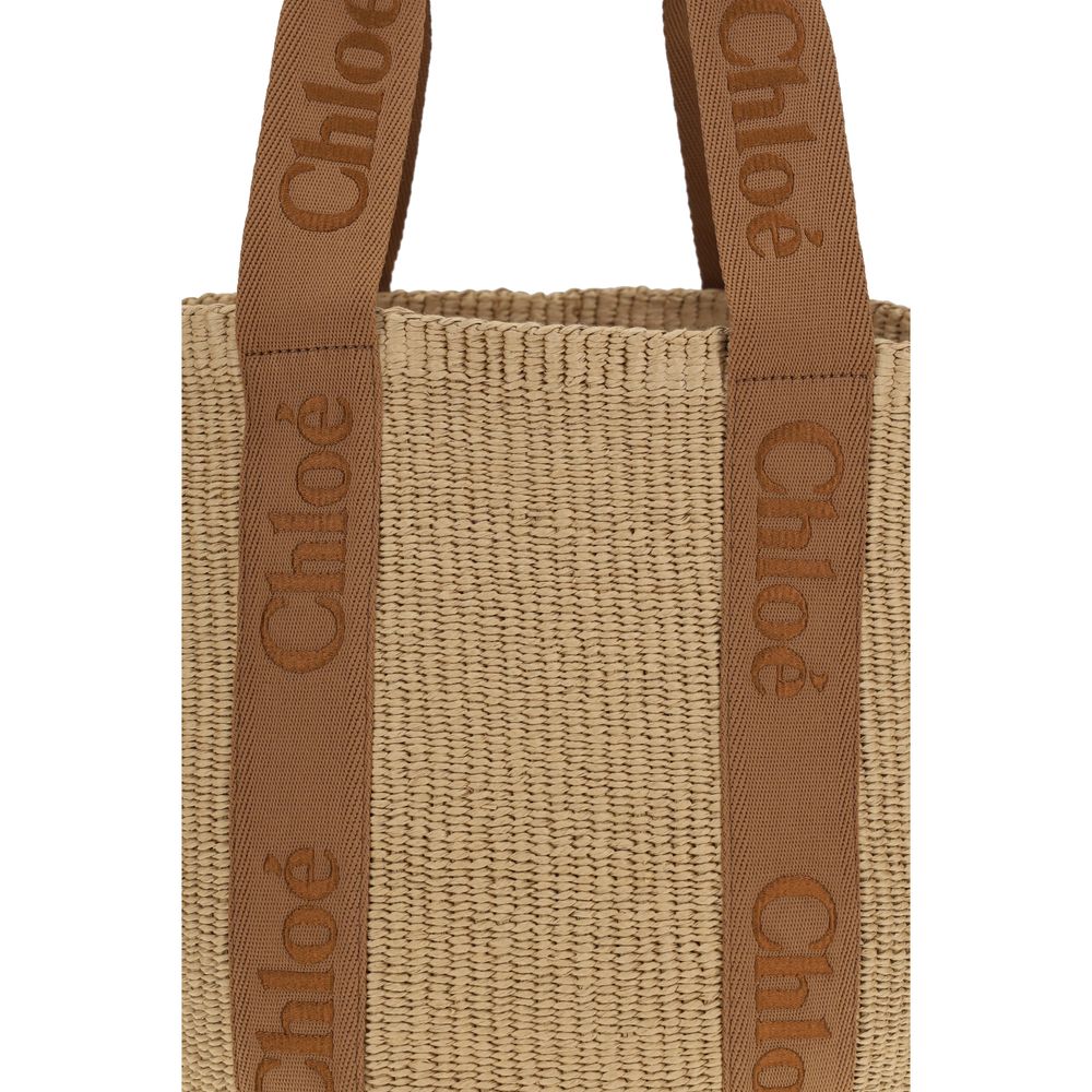 Chloé Beige Raffia Handbag