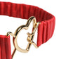 Dolce & Gabbana Red Leather Gold Heart Metal Buckle Belt