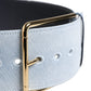 Dolce & Gabbana Blue Two Tone Denim Gold Metal Buckle Belt