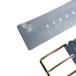 Dolce & Gabbana Blue Two Tone Denim Gold Metal Buckle Belt