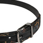 Dolce & Gabbana Multicolor Jacquard Silver Metal Buckle Belt