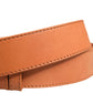 GF Ferre Orange Leather Hexagon Metal Buckle Waist Women Belt
