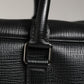 Dolce & Gabbana Black Car Man Applique Leather Weekender Borse Bag