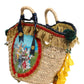 Dolce & Gabbana Multicolor Woven Straw Basket Embellished Sicily Bag