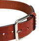 GF Ferre Bordeaux Wide Leather Waist Gold Silver Buckle Belt