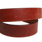 GF Ferre Bordeaux Wide Leather Waist Gold Silver Buckle Belt